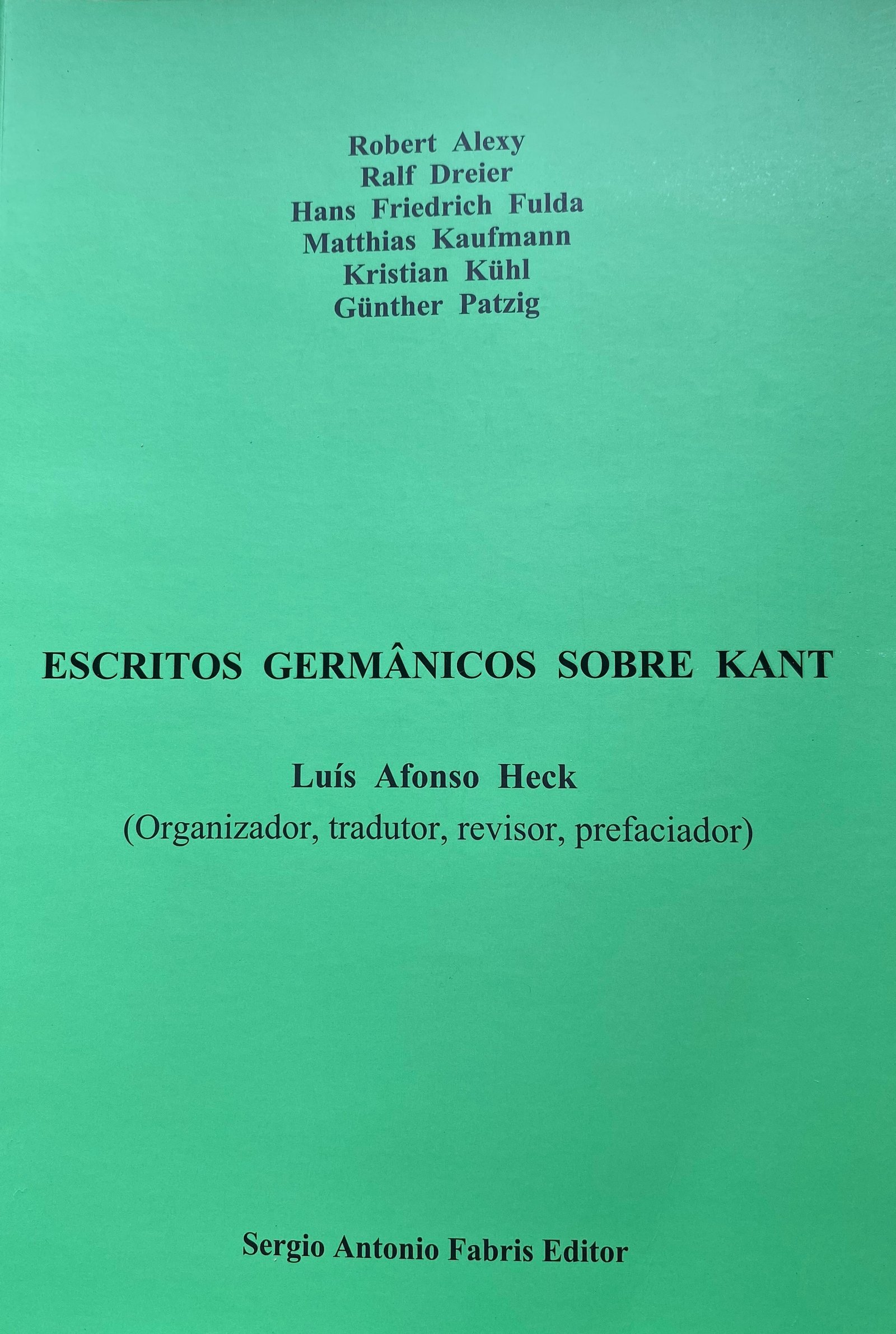 ESCRITOS GERMÂNICOS SOBRE KANT